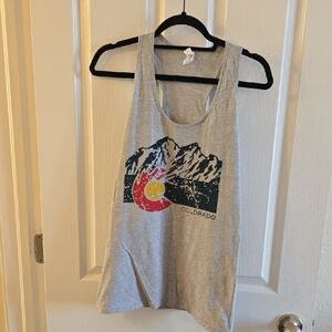 Gray Colorado Mountain Graphic Tank Top - Women's